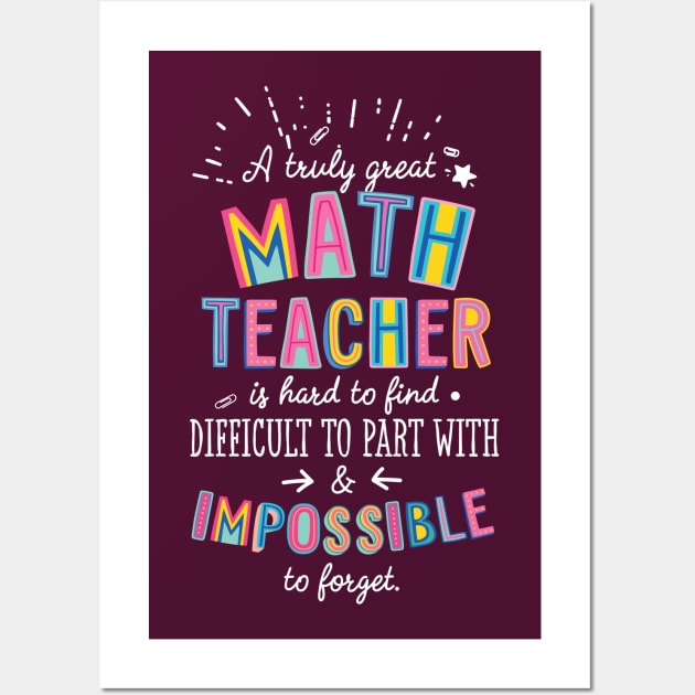 A truly Great Math Teacher Gift - Impossible to forget Wall Art by BetterManufaktur